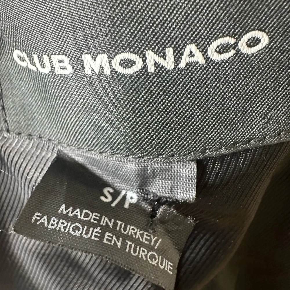 Club Monaco Women's Black and White Checkered Jacket